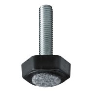 Állító csavar filccel M8 D30mm fém-műanyag fekete