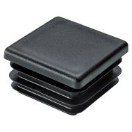 Végelzáró dugó 30x30mm műanyag fekete négyzet alakú
