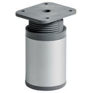 Bútorláb D40x60-75mm fém műanyag szürke