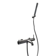 Wasserburg Perle egykaros gun-metal színű kádtöltő csaptelep zuhanyszettel