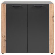 Cento 01A komód 2 ajtós antracit szürke-artisan tölgy 89x85x34,5cm