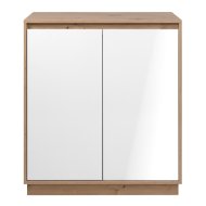 Phoenix 01A komód 2 ajtós artisan tölgy-fehér fényes 79x88x40cm