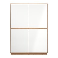 Phoenix 53A magas szekrény artisan/fehér fényes 101,5x139,5x40cm