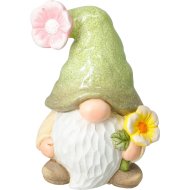 Dekor törpe virágos sapkában 31x23x15cm 2-féle