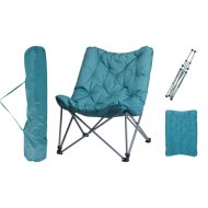 Kemping szék párnával 91x83x74cm, fém vázas, hordozóval