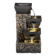 Praktiker LED-es 28,5x24x49cm kerti szökőkút