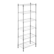 Spaceo króm fémpolc 60x35x180 cm 6 polcos