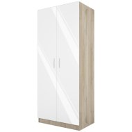 City sonoma-magasfényű fehér 80x52,5x191cm gardróbszekrény