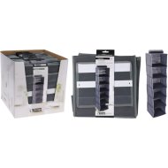 Függő pulóver rendszerező 120x30x30cm 6 polcos sötétszürke poliészter