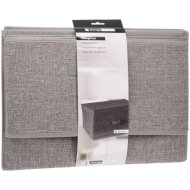 Tárolódoboz fedéllel 44x33x22cm világosszürke polieszter