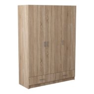 Parma gardróbszekrény 144x50x200cm sonoma 3 ajtó 2 fiók