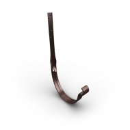 Fém ereszcsatorna horog L=0,20m csavart D=125mm RAL 8017 barna