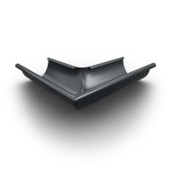 Fém 90 fokos külső könyök D=125mm RAL 7016 grafit