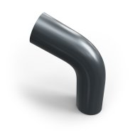 Fém 60 fokos könyök, D=90mm, Ral 7016 grafit