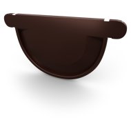 Fém ereszcsatorna véglemez D=125mm Ral 8017 barna