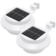 Home szolár kerti lámpa, ereszre, kerítésre, 3 melegfehér LED, 2db/doboz