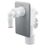 Falba szerelhető mosógép szifon rozsdamentes króm előlappal DN40 és DN50