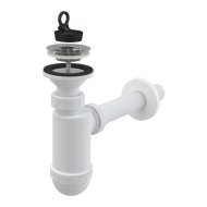 Alca mosdószifon DN32, PP rozsdamentes leeresztővel DN63 csatl.:32mm