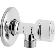 Ferro sarokcsap 1/2" x 3/4" takarórozettával és fém kezelőkarral