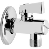 Ferro sarokcsap 1/2" x 1/2" szűrővel, takarórozettával és fém kezelőkarral