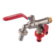 Ferro F-Comfort kerti golyóscsap két kimenettel: 1", 1/2"