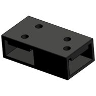 Összekötő T-idom walk-in zuhanyfal távtartókhoz fekete 4,5x2,5x1,5cm