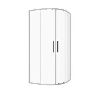 Sanotechnik Sanoslim zuhanykabin 90x90x200cm, íves, 6mm víztiszta üveg, króm keret, vízlepergető bevonat