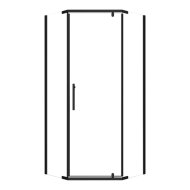 Sanotechnik zuhanykabin 90x90x190cm, ötszögletes, 6mm edzett üveg, fekete keret