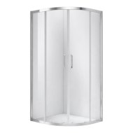 Oceano GRANDE zuhanykabin 90x90x185cm íves, 5mm víztiszta biztonsági üveg toló króm