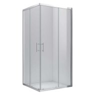 Oceano PRECISO zuhanykabin 90x90x185cm szögletes 5mm víztiszta biztonsági üveg toló króm