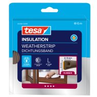 Tesa szigetelés ajtó-, ablaktömítő csík 6mx9x5,5mm L, P profil, barna