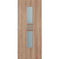 Dekorfóliás beltéri ajtólap 90x210cm skandináv tölgy, NIDA 2 üvegezés, bal