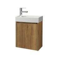 Huba40 40,1x52,9x22,2 cm natúr tölgy 1 ajtós függesztett alsószekrény mosdóval