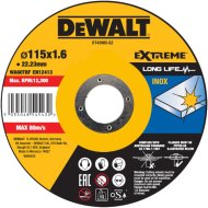 Dewalt Extreme vágókorong 115x1,6x22,23mm rozsdamentes acél vágásához