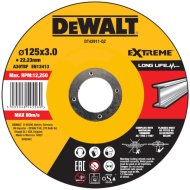 Dewalt Extreme vágókorong 125x3x22,23mm fémhez, gyors