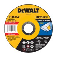 Dewalt Extreme vágókorong 115×1mm rozsdamentes acél vágásához