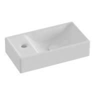 Ravak Solana kézmosó fali, kerámia 40,8x22,2cm csaplyukkal, fehér, balos