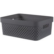 Curver Pure 13,6x35,6x26,6cm sötétszürke műanyag kosár 11L