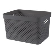 Curver Pure 21,9x35,5x26,2cm sötétszürke műanyag kosár 17L