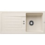 Blanco Favum 45s silgranit törtfehér lefolyós mosogató csepptálcával 86x43,5x18cm