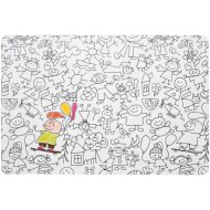 Splendid Lolek 45x30cm fehér-fekete mintás polipropilén tányéralátét