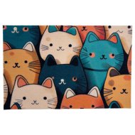 Cats dekor lábtörlő 40x60cm szennyfogó színes mintás
