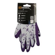 Védőkesztyű mártott latex lila Flower 7
