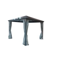 Reckmann alumínium vázas 300x300x268cm pavilon oldalponyvával, polikarbonát tetővel