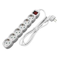 Entac S1 védőérintkezős elosztó 6 foglalat kapcsolóval 1,5m 3G1.5