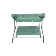 Reckmann 3 személyes acél vázas textil ülőfelületű hintaágy, világoszöld