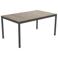 Keter Porto Nova kőrisfa-grafit fémvázas műanyag kerti asztal