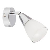 Rábalux Nicolette spot lámpa E14 max.1x40W króm, fehér üveg burával, fényforrás nélkül