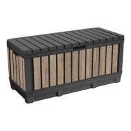 Keter Decocoat Kentwood kerti tároló 350l műanyag kőrisfa