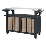 Keter Decocoat Unity XL kerti grill asztal 207L műanyag kőrisfa
